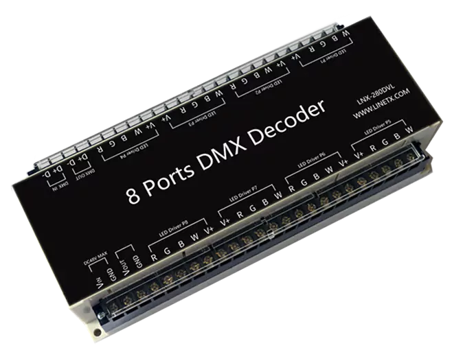LNX-280DVL 8 Port 32 Channel LED Constant Voltage DMX Decoder Dimmer